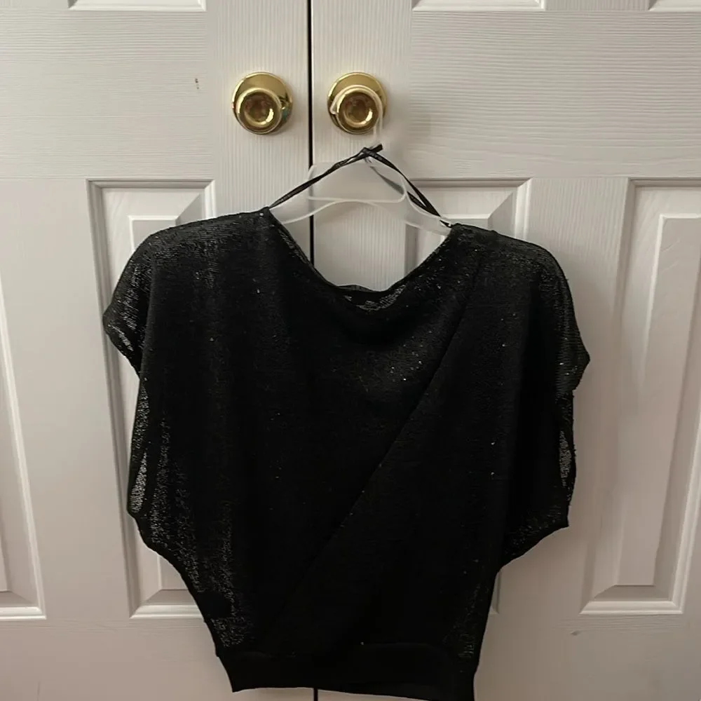 Black Sheer Top - Picture 3 of 4